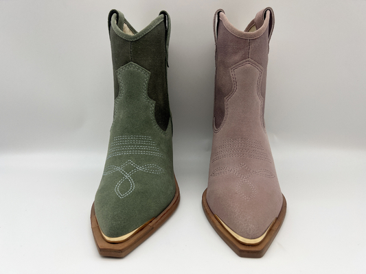 ботинки замши коровы и платья верхних женщин холста, дизайн emboridery цветка верхний, крышка пальца ноги металла и пятка abs