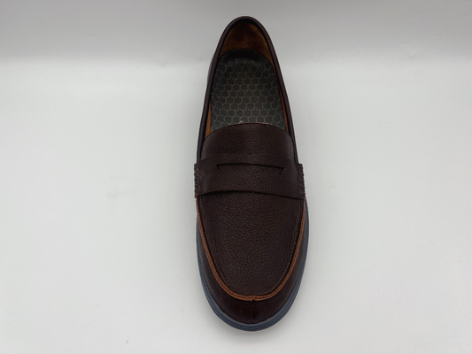 Ботинки работы удобного выскальзывания устойчивые мягко 2 Loafers дам кожи тона плоских кожаных