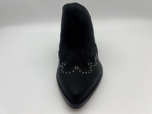Ботинки кожи замши коровы ботинок платья Sparkly закрытых женщин платформы пальца ноги черные мягкие